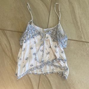 White floral tank.